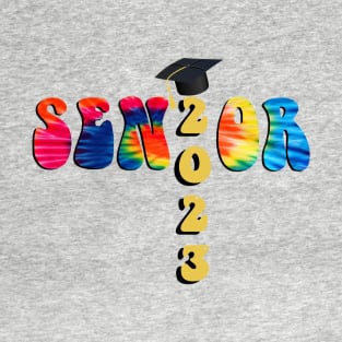 2023 Senior Graduate Tye Dye Graphic Graduation T-Shirt